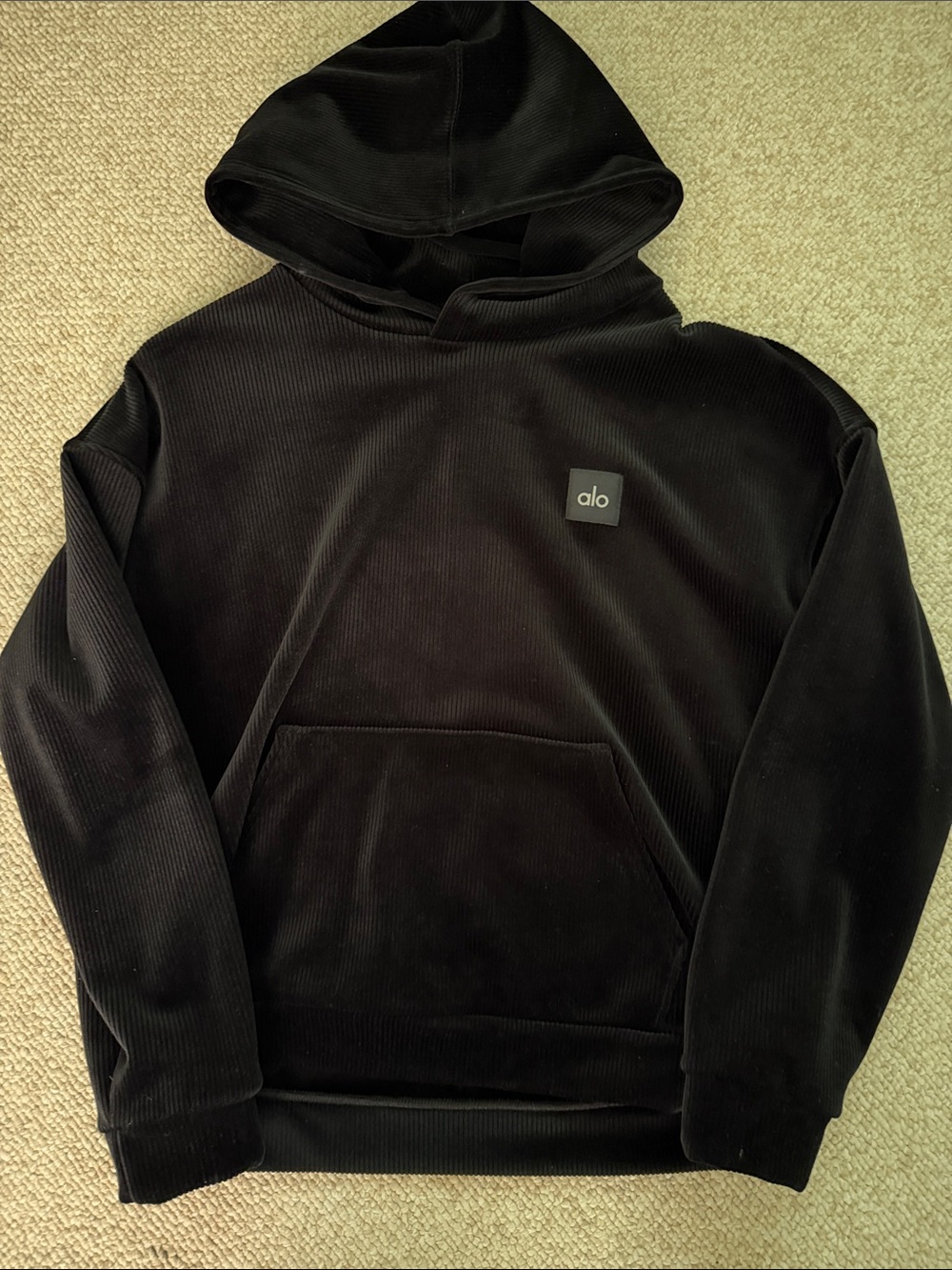 ALO Yoga Men’s Black Corduroy Hoodie